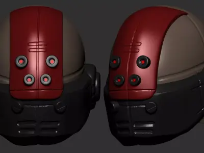 helmet high poly sculpt 3d printable ver 7 3D model 3D model 86