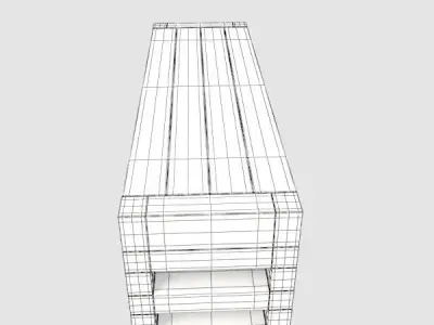 Outdoor Bench-3 3D model