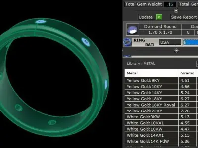 Box Diamond Band Infinity Band Fashion Engagement  Ring Size6 3D print model