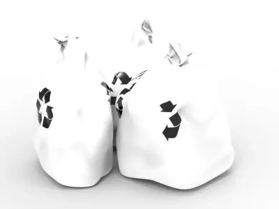 RUBBISH WHITE 3D model