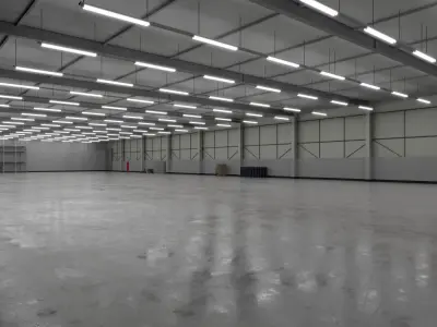 Industrial Warehouse Interior 3b Low-poly 3D model