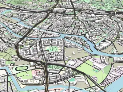  Cityscape Gdansk Poland 3D model