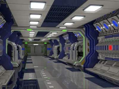 Sci Fi Interior  3D model order