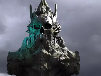 Azathoth Scull temple ruin  3D model