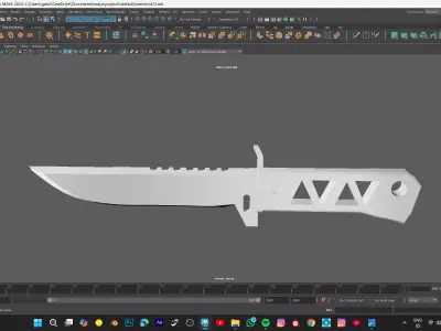 XENOHUNTER KNIFE Low-poly 3D model