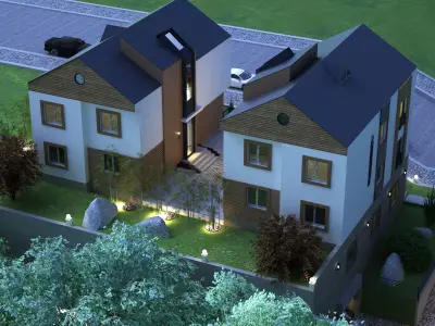 VILLA MODERN 7D ARCHITECTURE Low-poly 3D model