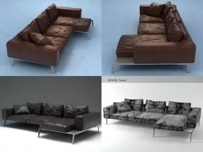 Lifesteel sofa 01 3D model
