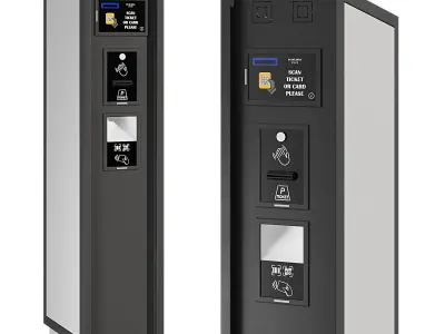 Parking security booth 3D model