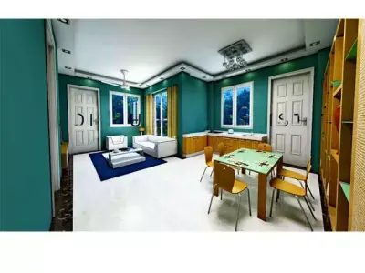Modern living room design 3D model