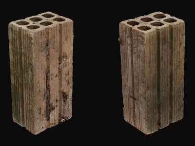Brick Dirt 01 - HeraScans Free low-poly 3D model