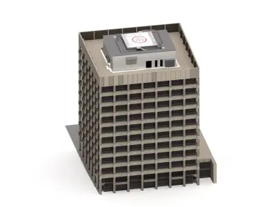 Building on Wilshire Blvd Los Angeles 3D model