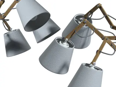 Hanging chandelier Arte Lamp Pinoccio A5700LM-8WH 3D model