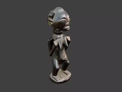 Warrior Spirit Statue Low-poly 3D model