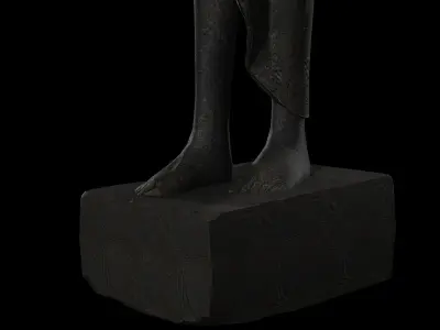 Nefertitti Standing Granite Statue Low-poly 3D model