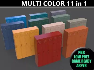 PBR School Gym Locker 07 - Multi color Pack
