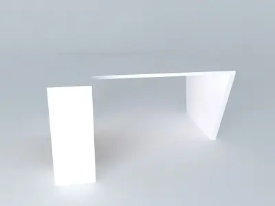 architect set desk with light Free 3D model