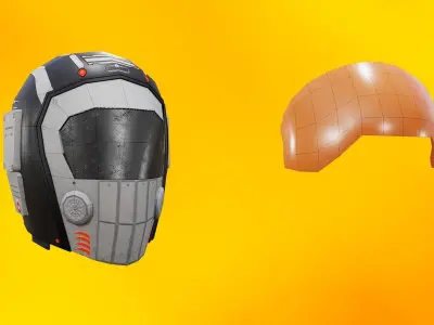 3D Battle Helmet Pack for Military and Sci-Fi Creations Low-poly 3D model