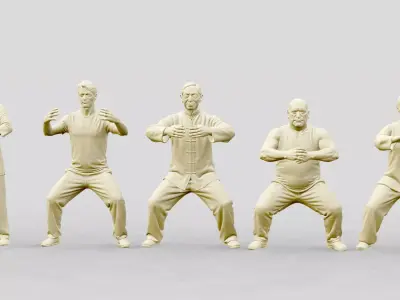 Mind and  Body - Yoga and Wellness - 25 Architectural Figures 3D print model