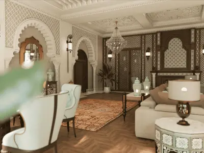 Morrocan style living room  3D model