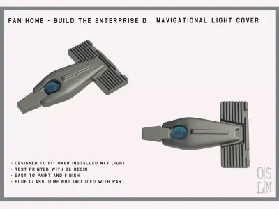 Fanhome - Enterprise D Nav Light Cover 3D print model