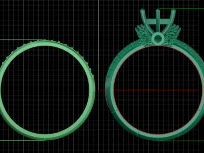 Jewelry ring 161 3D print model purchase