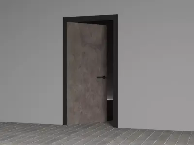 Simple Door Low-poly 3D model