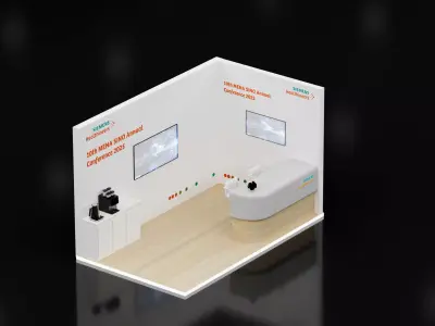 booth 5x3 open 2 side  3D model