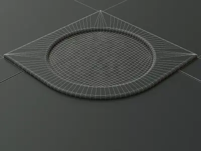 Swimming pool with jacuzzi Low-poly 3D model