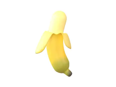Banana v1 001 Low-poly 3D model