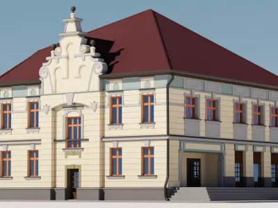 Eastern European Building 007 Low-poly 3D model