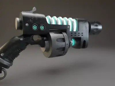 Gun Blaster PBR Free 3D model