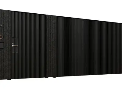 Entrance group with gate 3D model