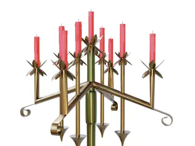 Low poly Artistic Candle stand Low-poly 3D model