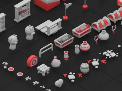 300 Basemesh city Collection 3D model