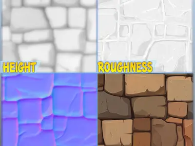  Stylized Stone Floor Seamless Texture Texture purchase