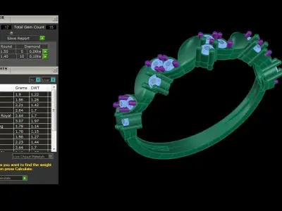 Light Wt Ring - 43 3D print model