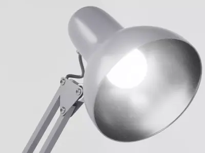 Desk Lamp Flexo Titanium - PBR metal desk lamp 3D model