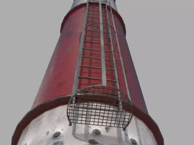 Industrial Chimney  Low-poly 3D model