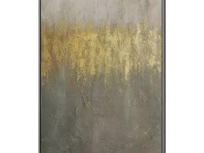 Set of 3 Abstract Paintings in Frames 3D model 119