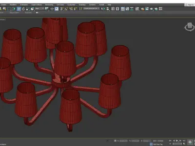 Reagan Chandelier Low-poly 3D model