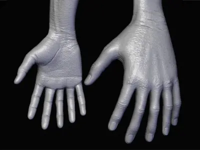 Realistic Alien 1 Sculpt 3D model