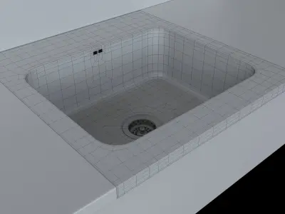 AMMERAN sink Ikea 60x63 5cm 3D model