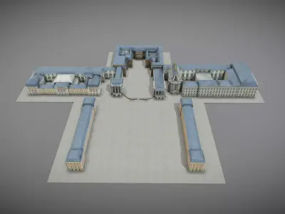 Palace of Versailles Low-poly 3D model