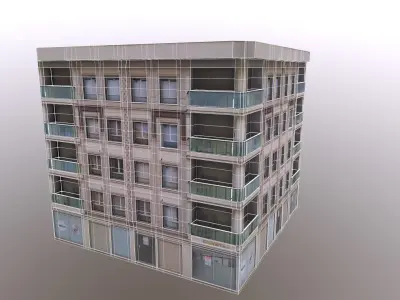 Architectural Building-4 Low-poly 3D model
