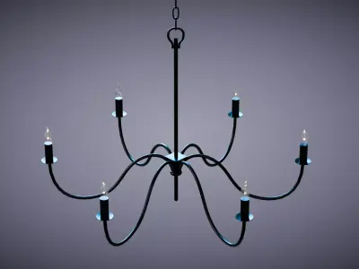 Tirrell Small Chandelier Low-poly 3D model