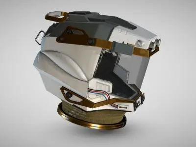 STARFIELD EXPLORER SPACE HELMET Low-poly 3D model