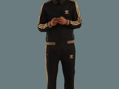 Set of 3D men on the phone  3D model