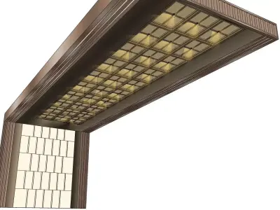 hanging shade cantilever 3d model 3D model