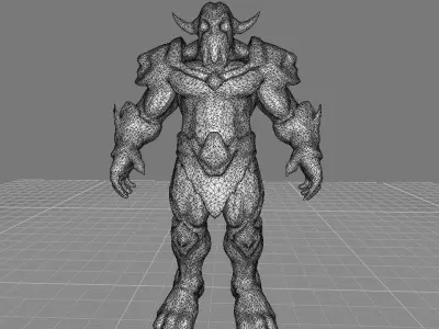 ICE CRYSTAL GOLEM Low-poly 3D model