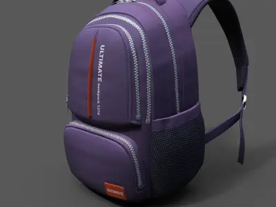 Backpack spot Generic human military fantasy scifi cloth  Low-poly 3D model